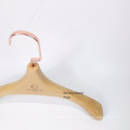 DLW215 Fashion wooden hanger natural color suits /coat display hanger wooden hanger with anti-slip paint at two ends